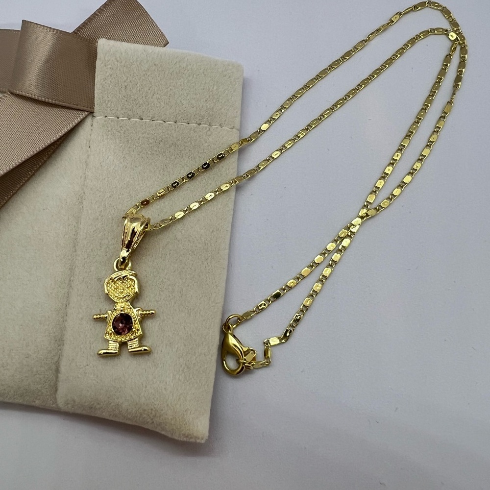 Gold filled boy Pendant Necklace NWOT